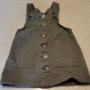 Wonder Nation Olive Green Button-Up Dress SIZE 18 MONTHS